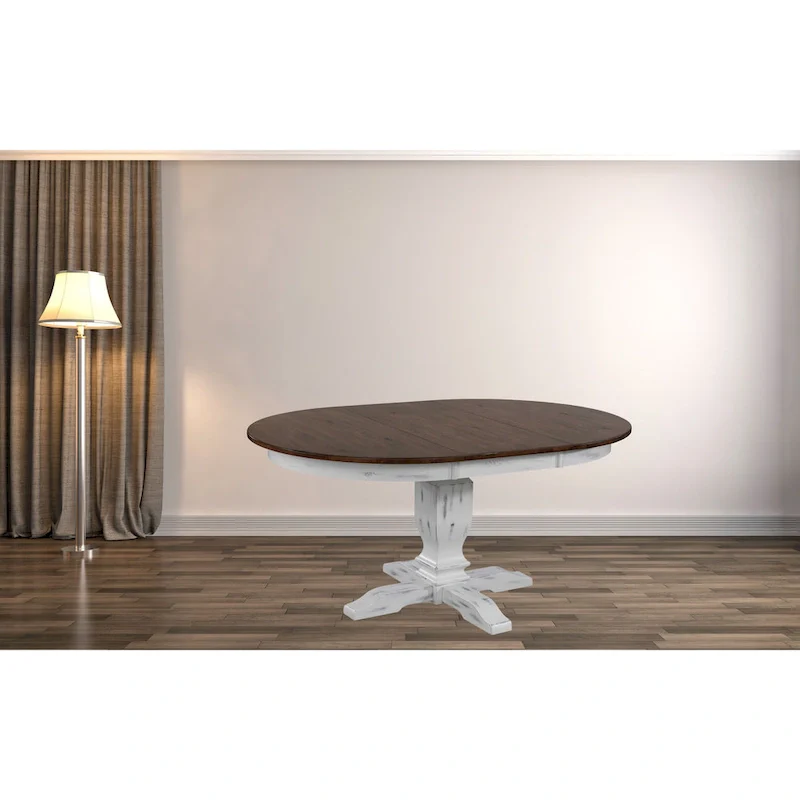 Double Transitional Base Dining Table - N/A