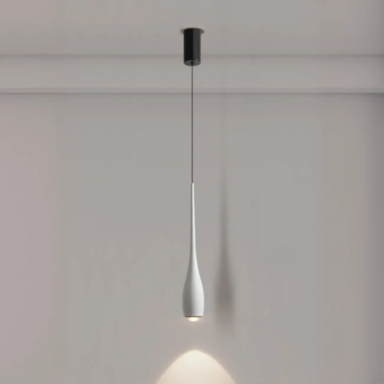 Modern Dimming Streamlined Metal Acrylic Pendant Light