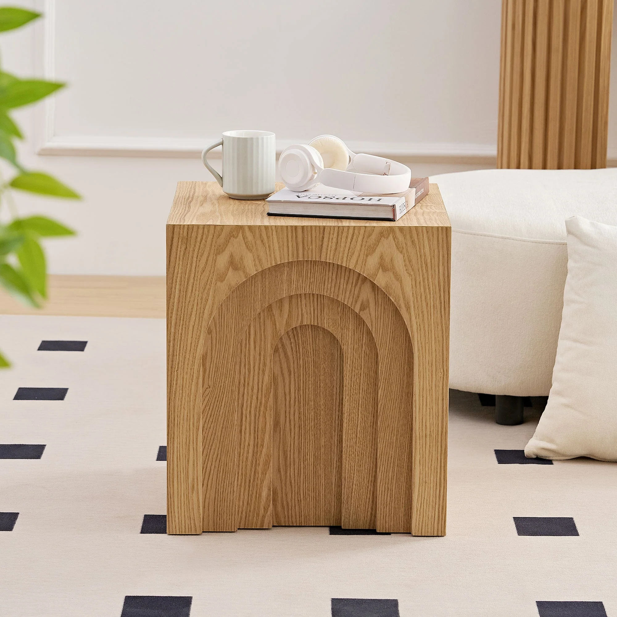 Walker Edison | Curve Design Square Side Table