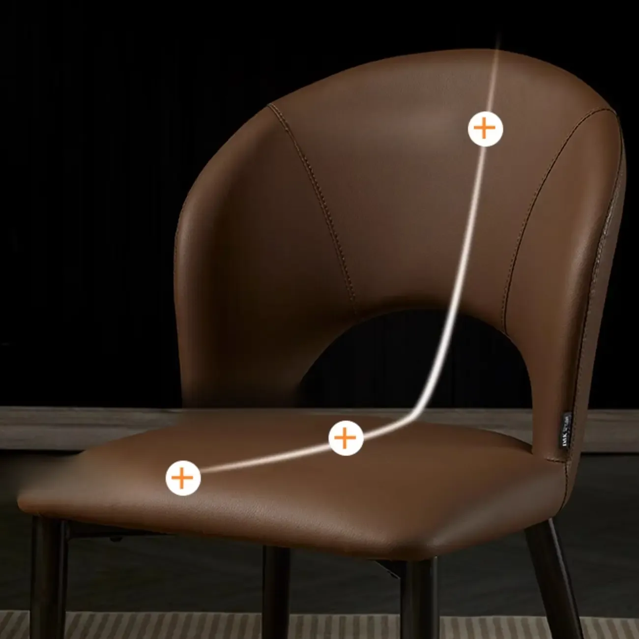 Mid Century Modern Dining Room Chairs Curved Back Faux Leather