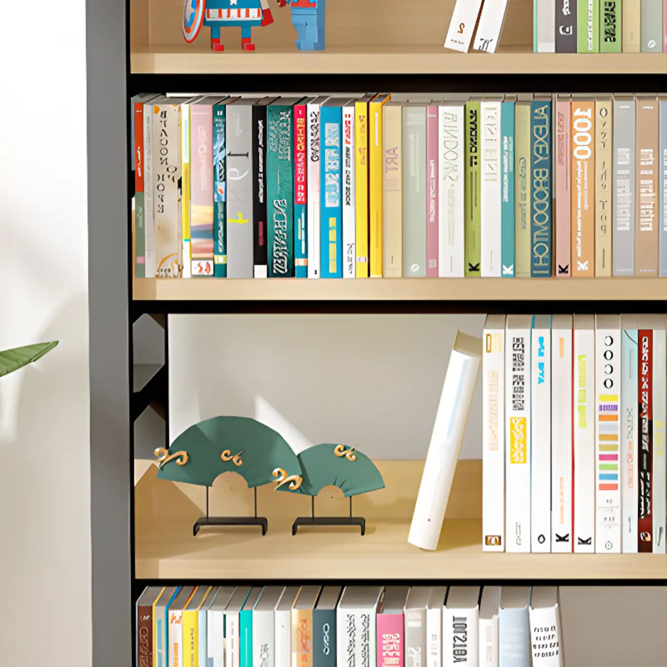 Modish Multi-Layer Open Back Wooden Tall Bookshelves