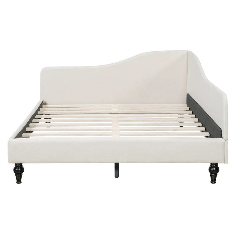 Full L-Shaped Daybed with Wood Legs