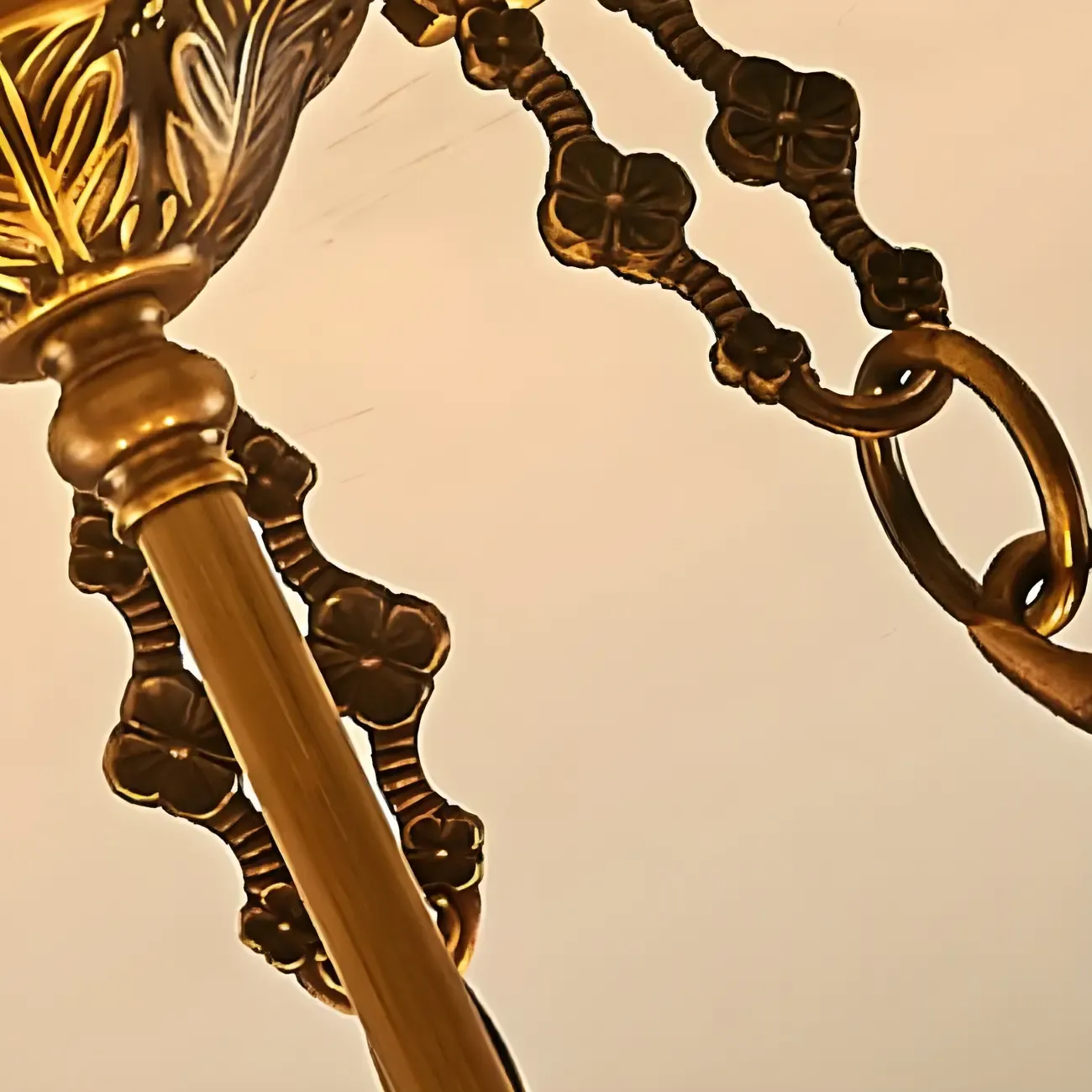 Luxurious Gold Alabaster Cylindrical Chandelier