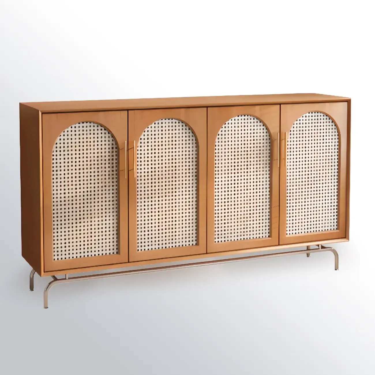 Tropical Pine Wood Accent Cabinet in Rectangular Shape