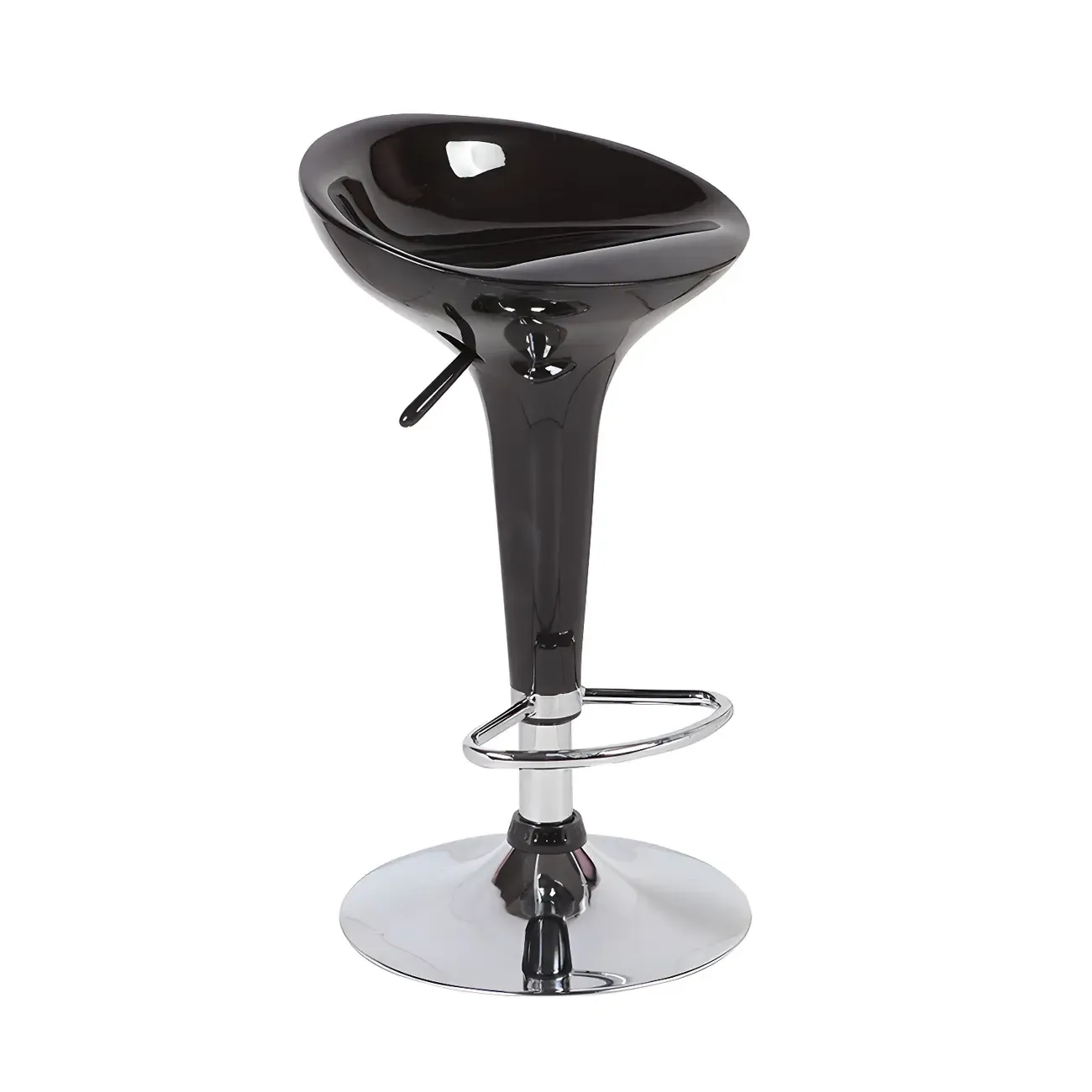 Plastic Chrome Swivel Bar Stool Height Adjustable