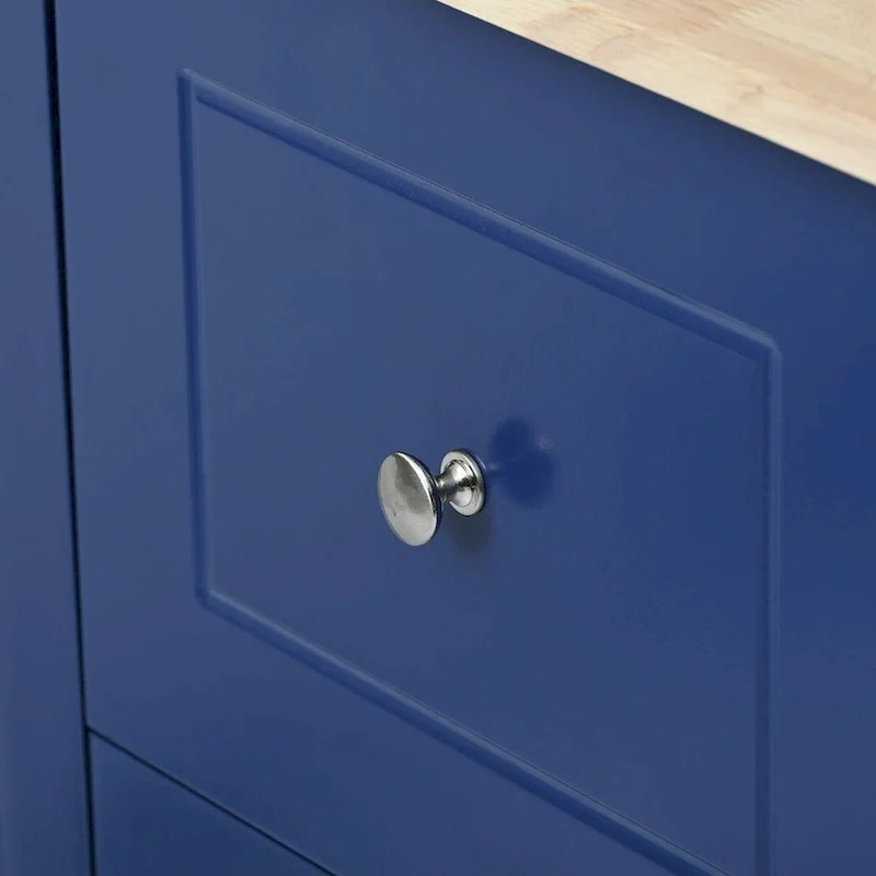 Rolling Mobile Kitchen Island with Wheels Drop Leaf, Solid Wood Top