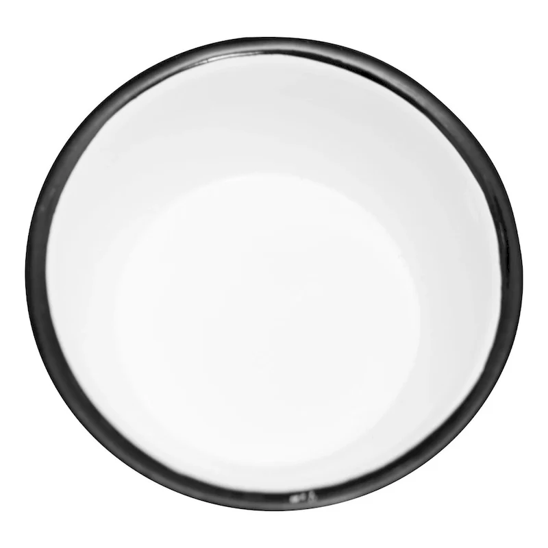 Foreside Home & Garden White Metal Black Rim with Ball Feet Decorative Storage Trinket Dish