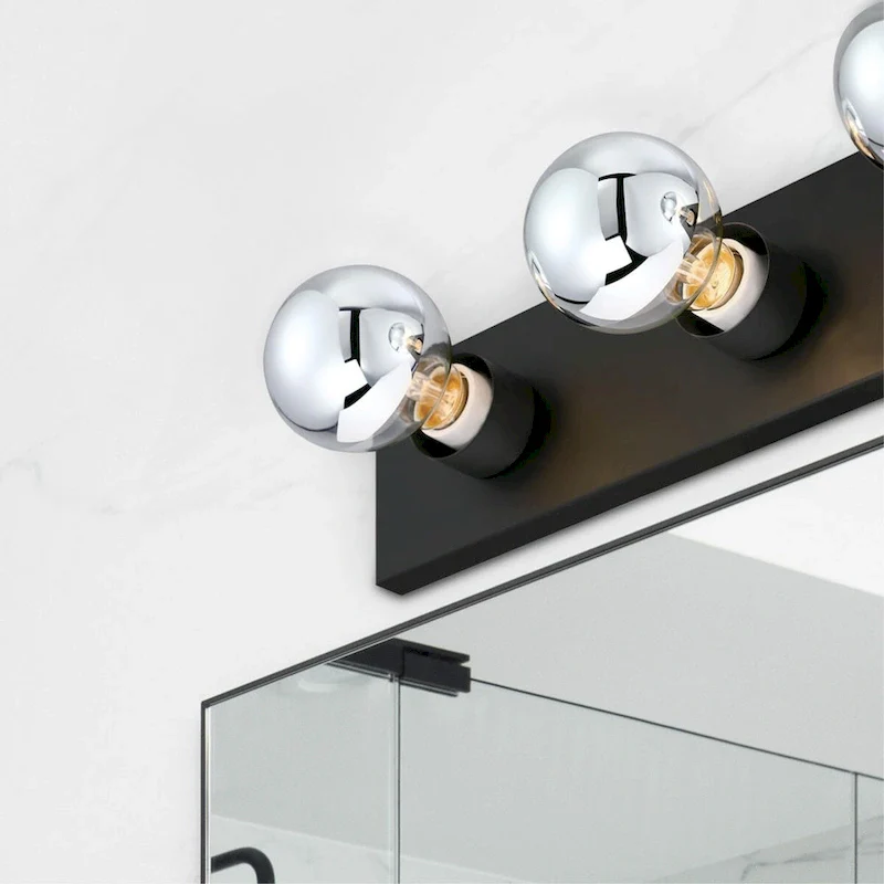 Westinghouse Lighting 4.5-Watt (40-Watt Equivalent) Half Chrome G25 Dimmable Filament LED Light Bulb, Medium Base - 1/2 Chrome