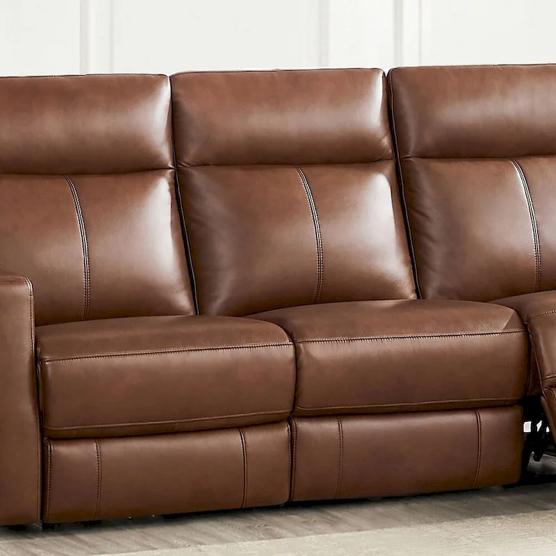 Hydeline Vienna Zero Gravity Power Recline and Headrest Top Grain Leather Sofa