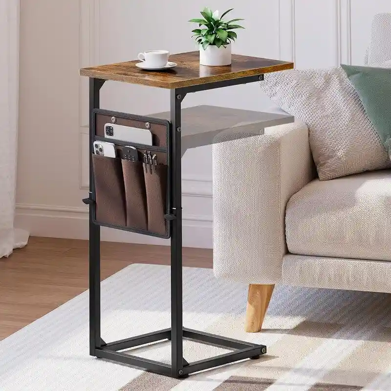 C Shaped End Table - 16D x 12W x 33H