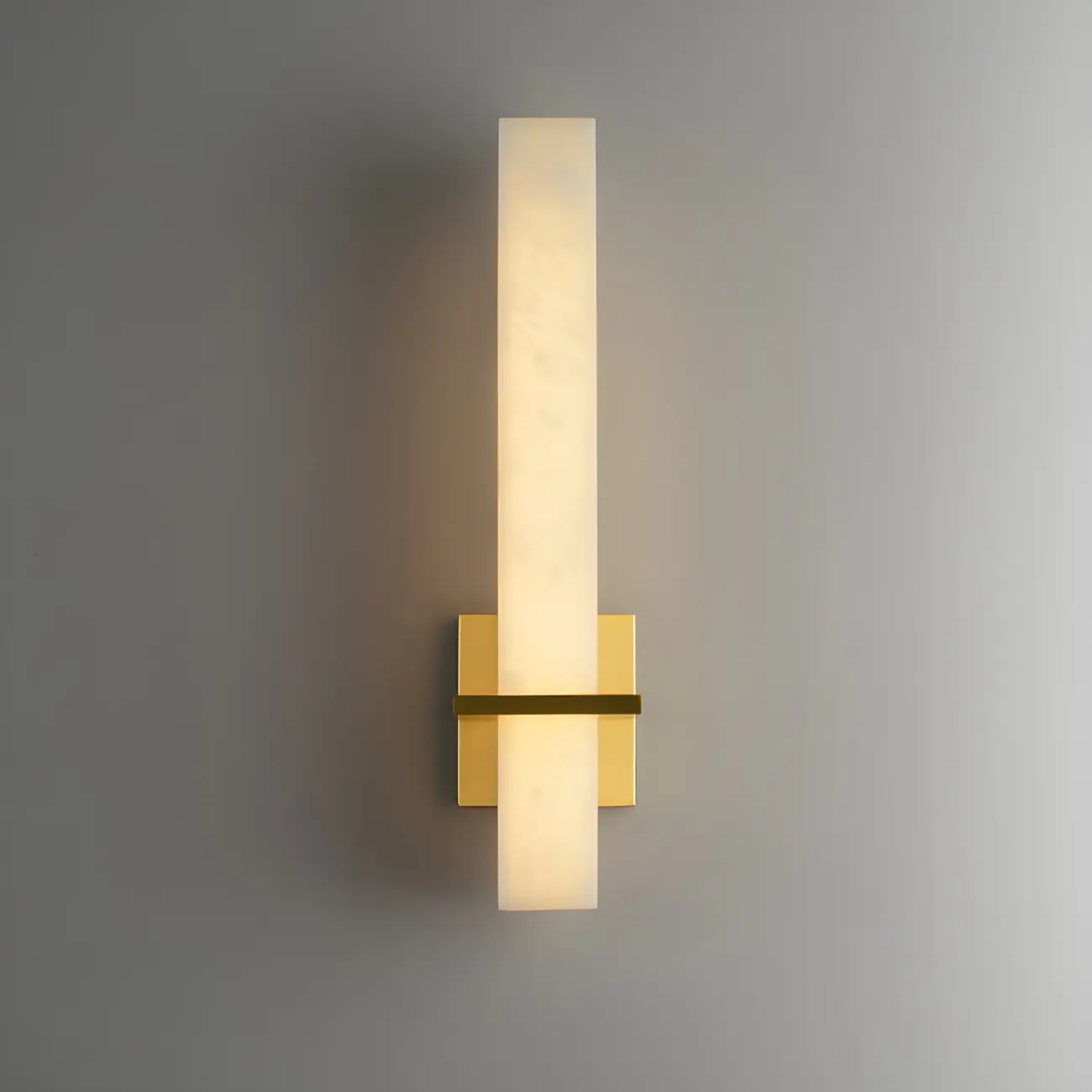 Modern White Stone LED Wall Sconce