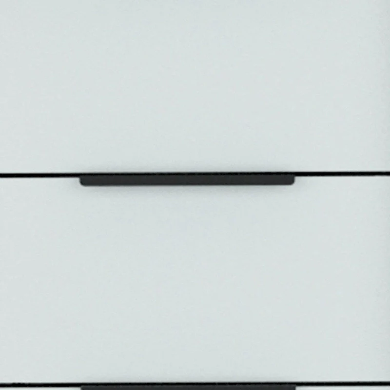 Wood Modern 5 Drawer Dresser Chest with Metal Glides and Handles