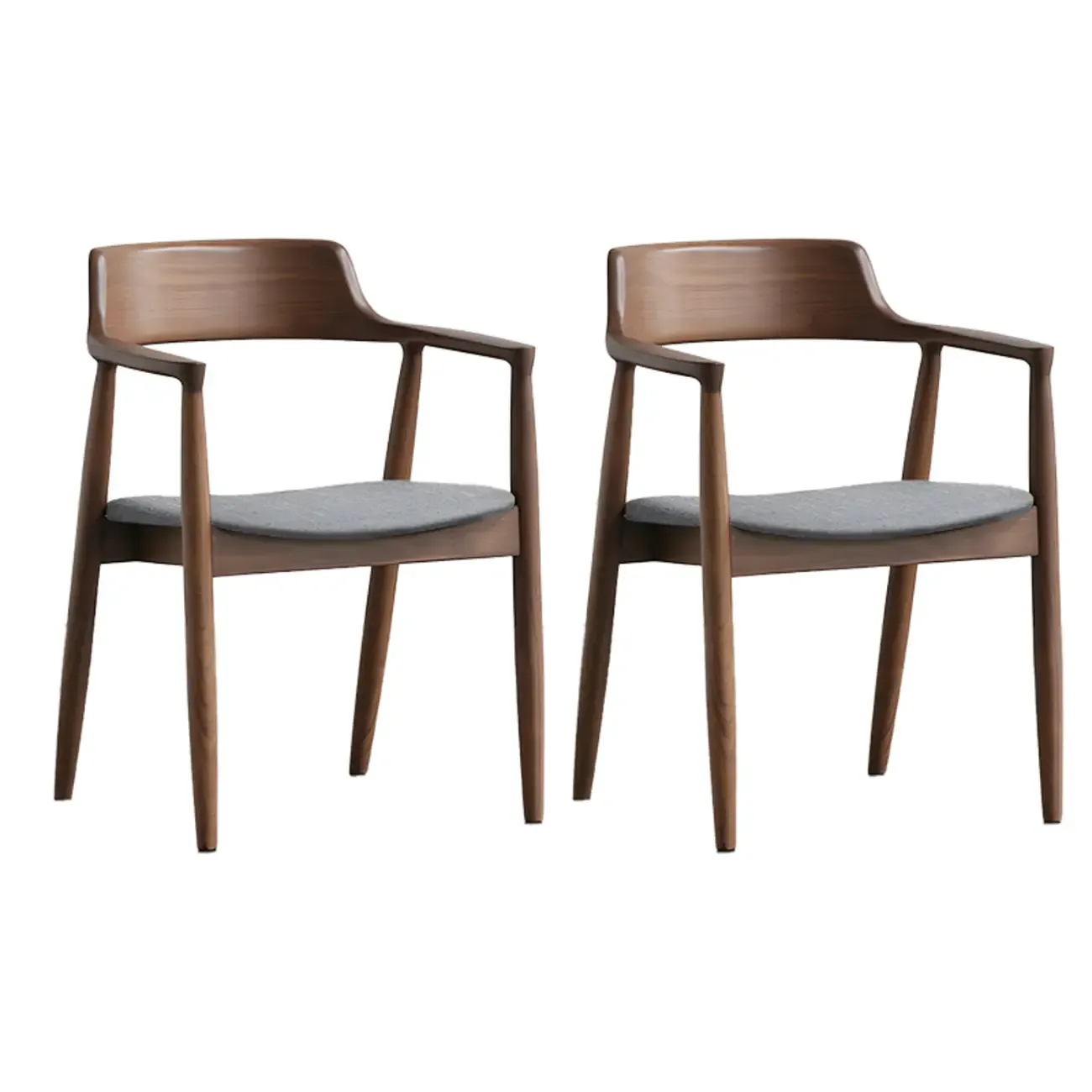 Mid Century Solid Wood Dining Chair Set of 2