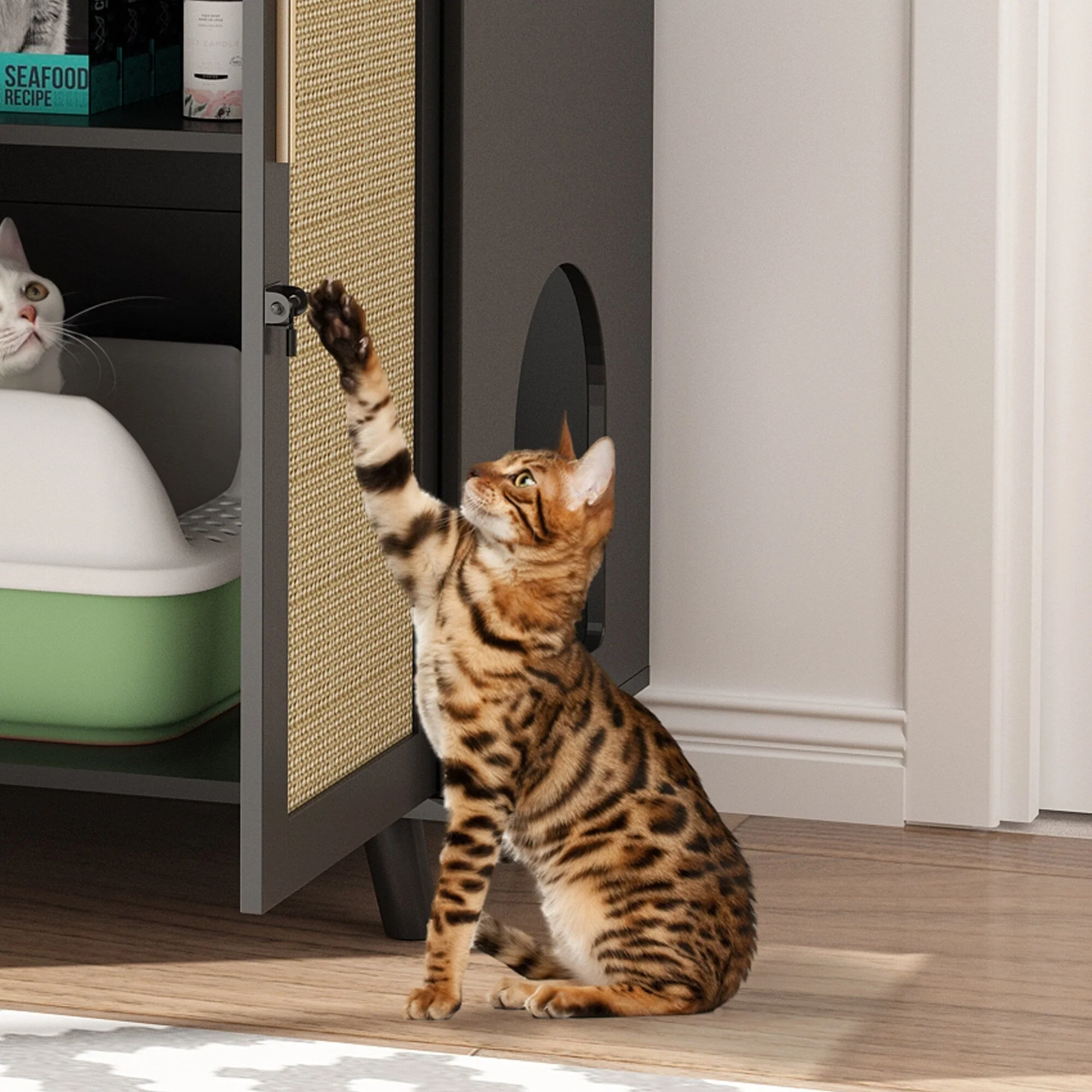 Litter Box Enclosure Cat Litter Box Furniture End Table Sofa Tbale