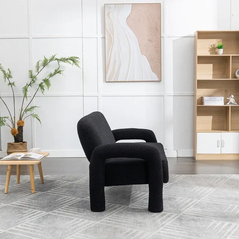 SEYNAR Mid-Century Modern Boucle 51 Solid Wood Curved Sofa