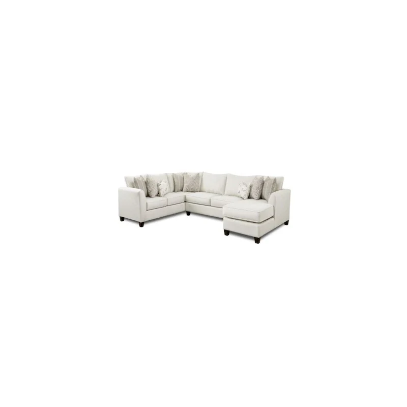 Homecoming Stone Stationary Sectional w/ Armless Sleeper