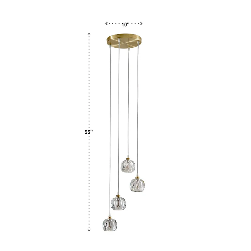 Galway Round Crystal LED Pendant / Chandelier by iNSPIRE Q Bold