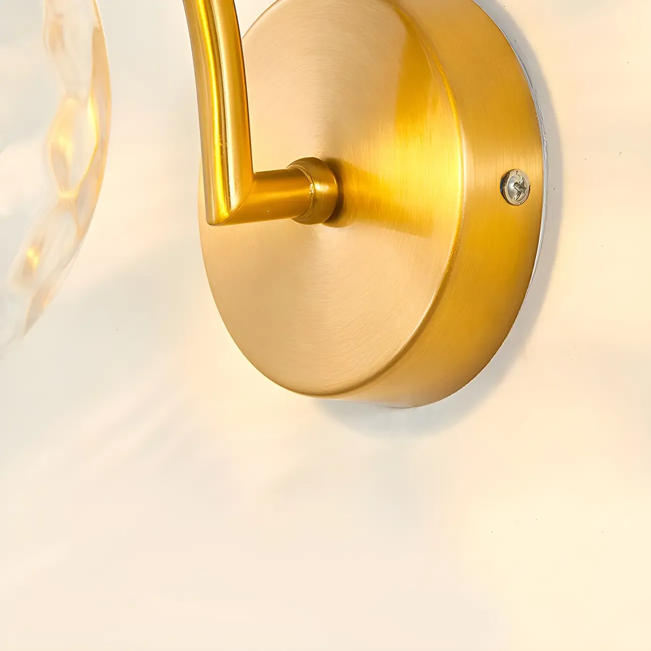 Mini Modern Globe Glass Metal Arc Vanity Wall Light