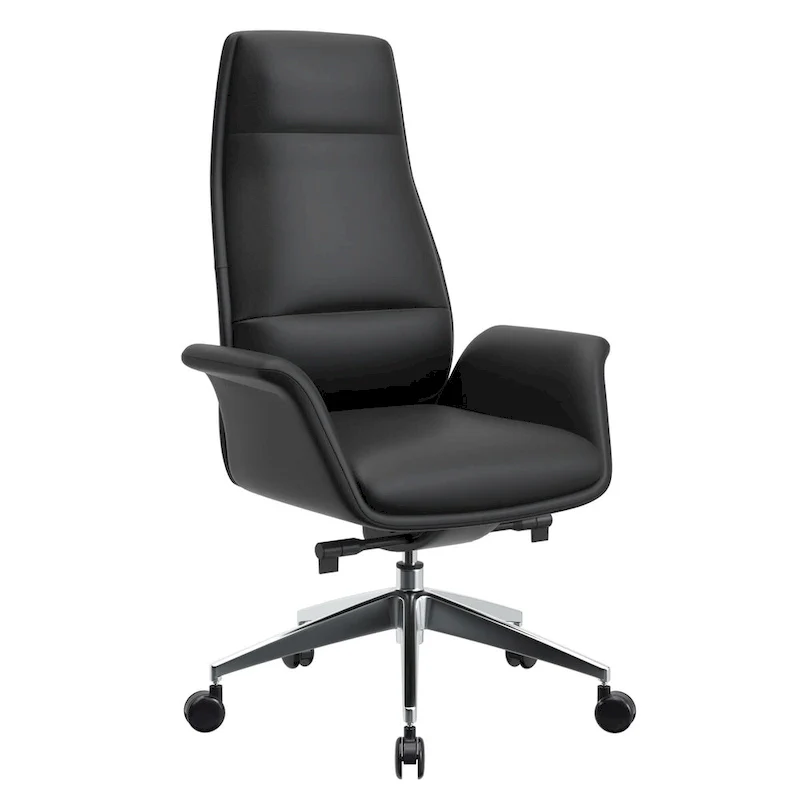 Summit High-Back Leather Office Chair with Swivel and Tilt