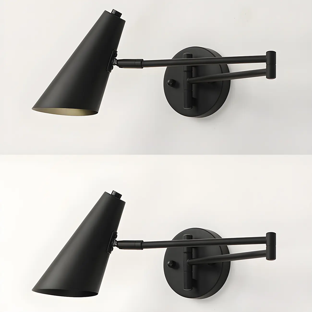 Modern Gold Simple Swing Arm Wall Light