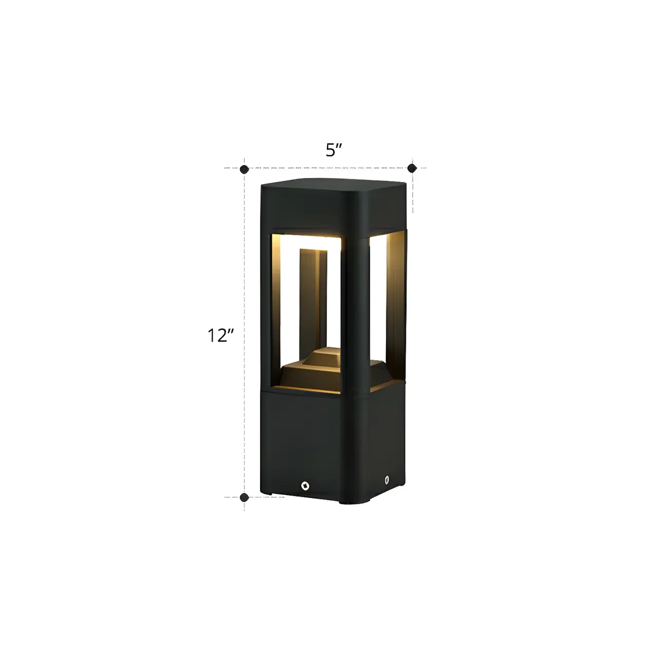 Modern Cuboid Metal LED Landscape Lighting