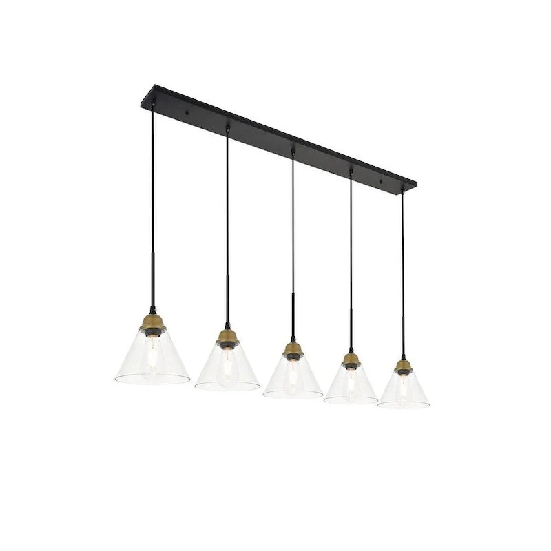 Histoire 5 light chrome Pendant
