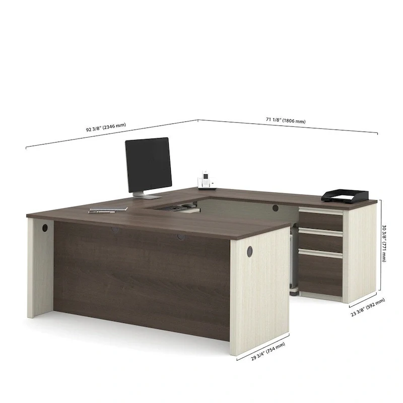 Bestar Prestige U-shaped Workstation Desk Kit