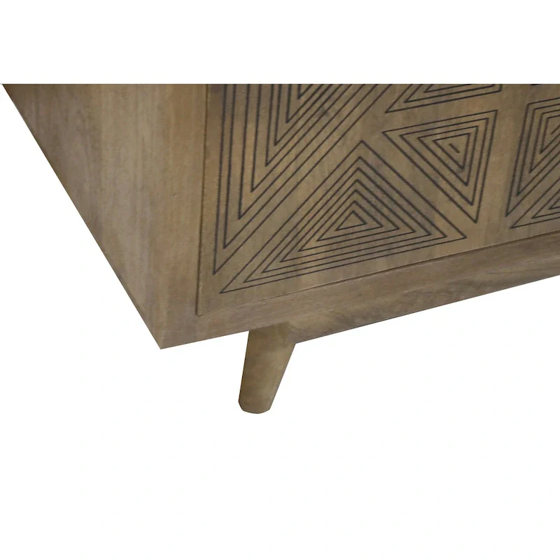 Bidi Mid-Century Modern 56-inch Wood 2-Open Shelf TV Stand by Furniture of America