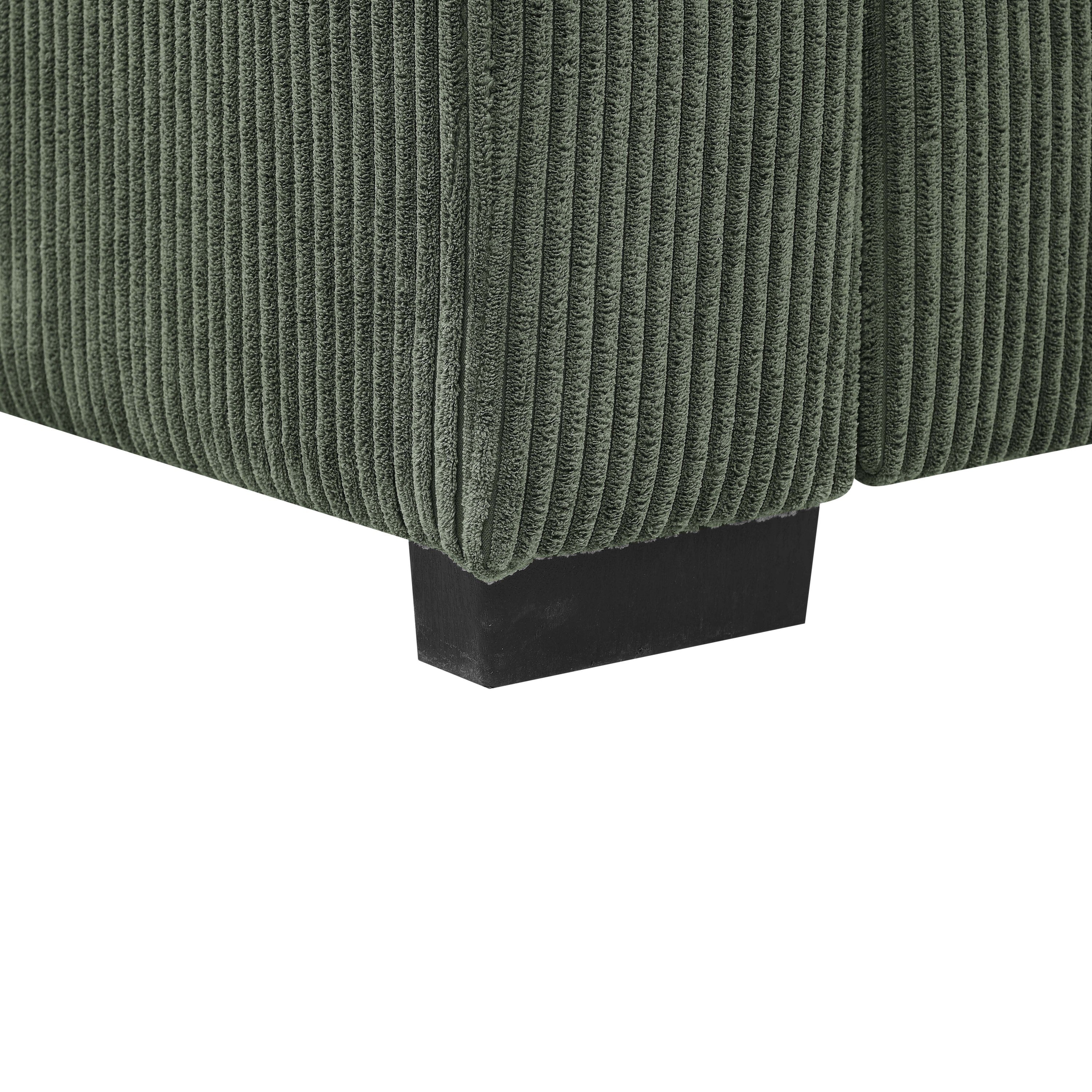 Walker Edison | Coastal Green Corduroy Loveseat Cloud Sofa