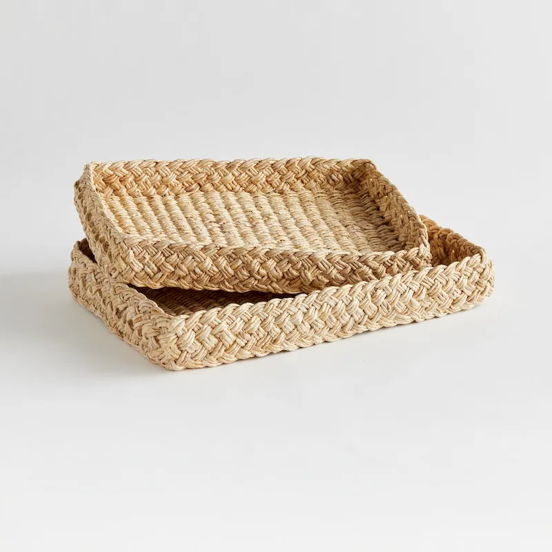Abaca French Braided Trays