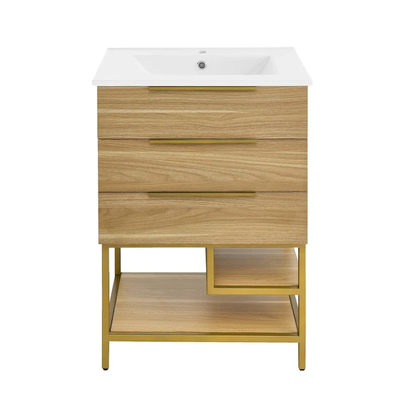 Carre 24 Bathroom Vanity in Oak