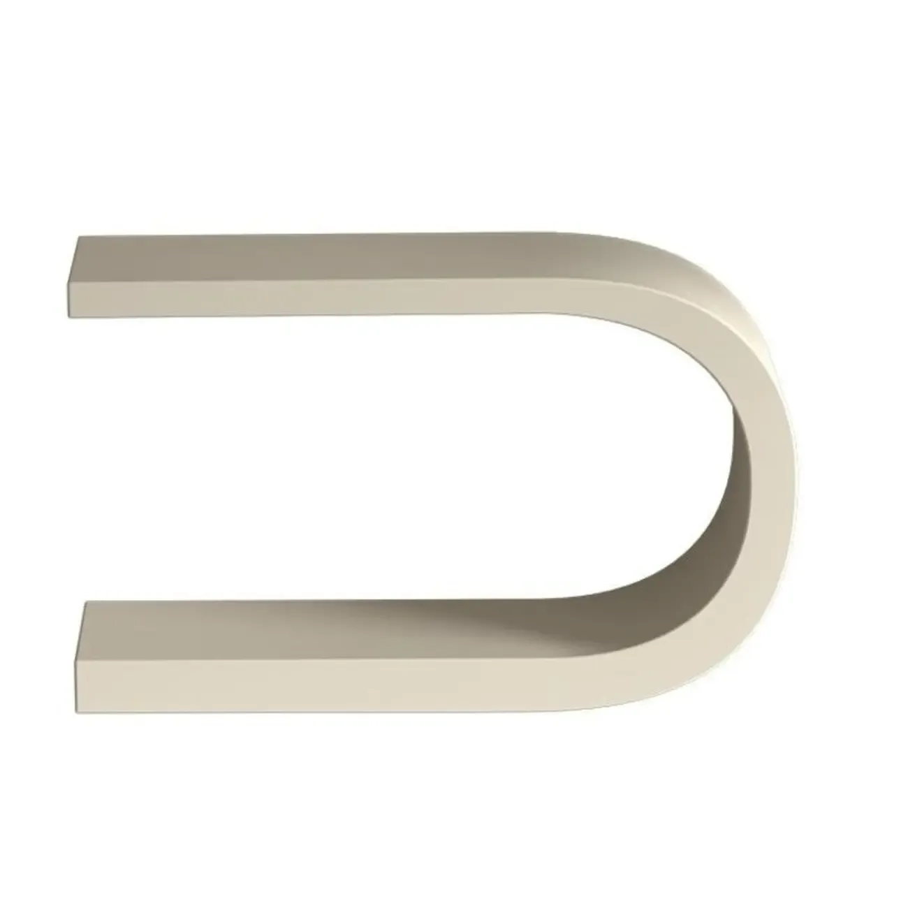 U-Shaped Metal White Narrow Console Table