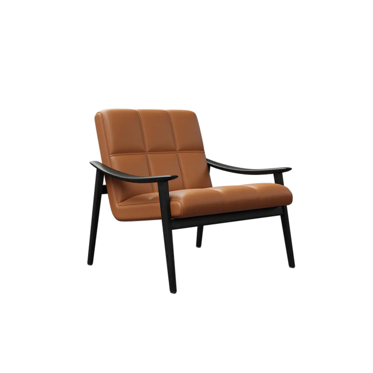 Elegant Genuine/Nappa Leather Mid-Back Accent Chair