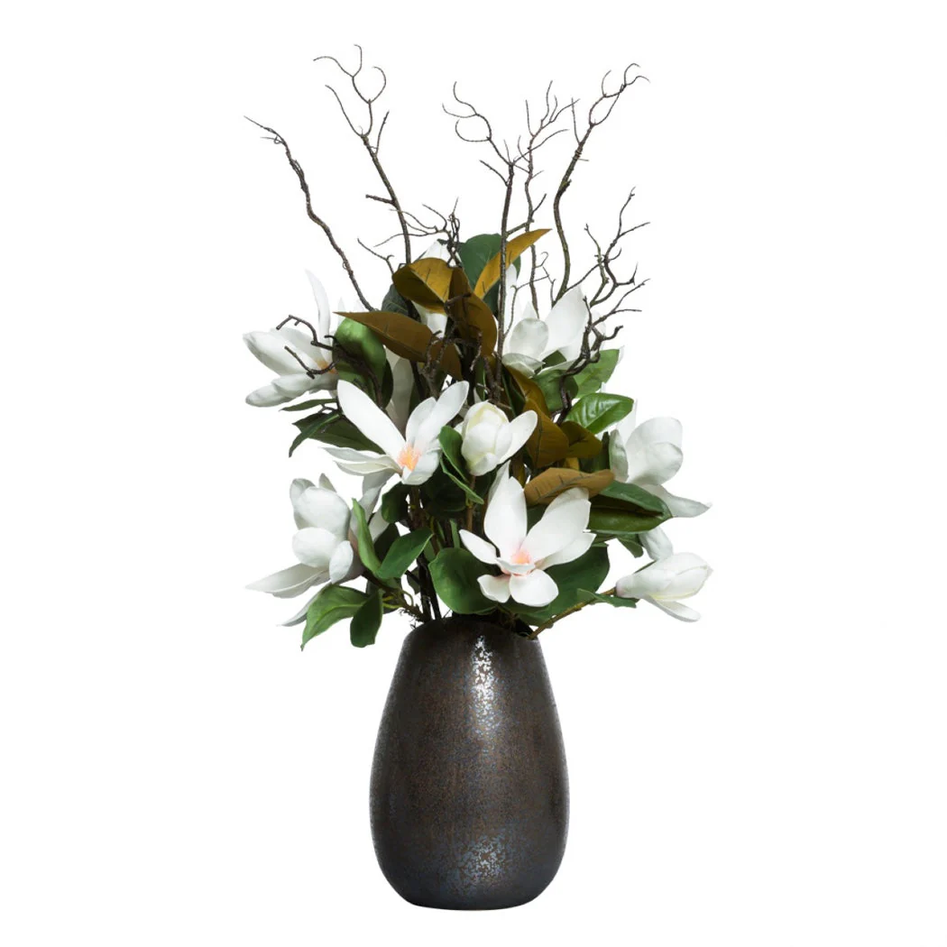 MAGNOLIA/MANZANITA IN TALL BEONZE POT