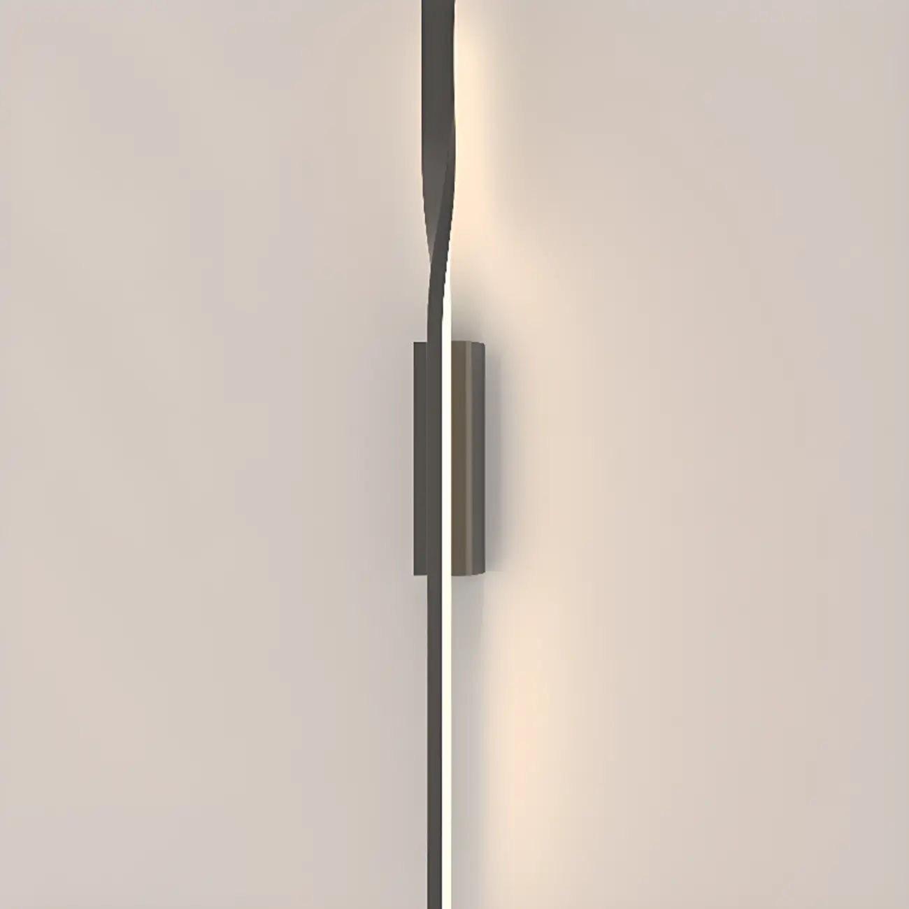 Modern Black Linear Up & Down Wall Sconce with Natural Light