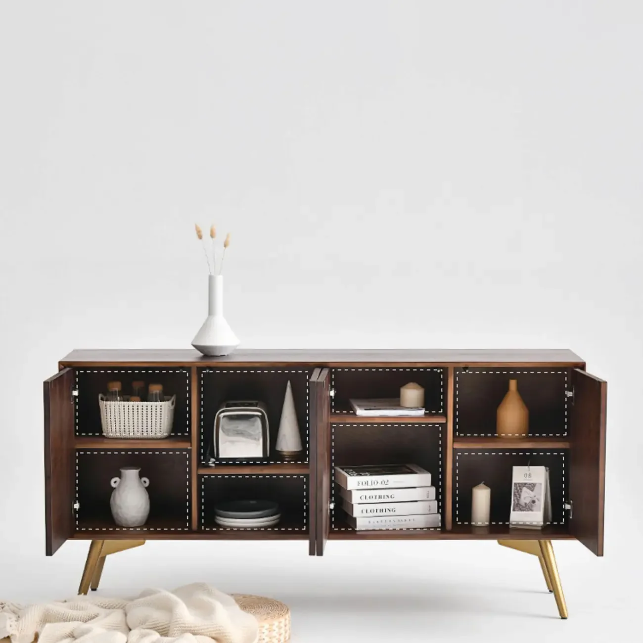 Modern Wood Sideboard Buffet Cabinet