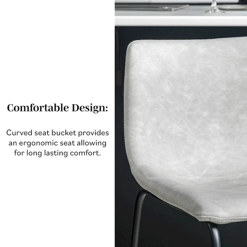 Middlebrook Prusiner 26-inch Faux Leather Counter Stool (Set of 2)