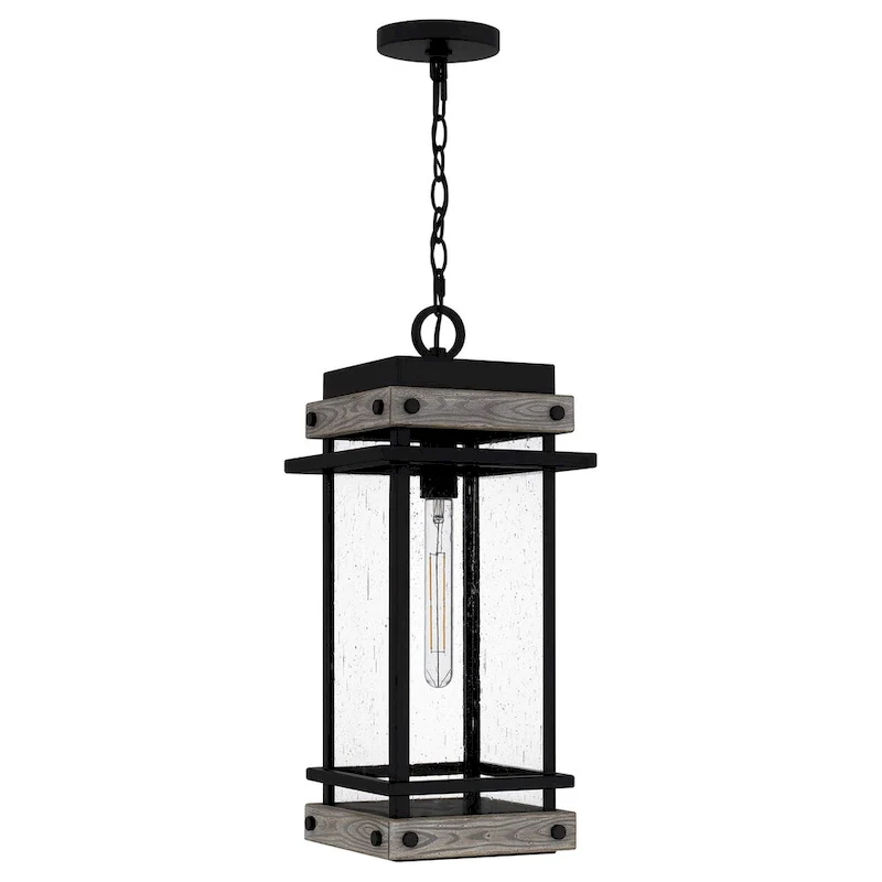 Strader 1-Light Matte Black Mini Pendant Light