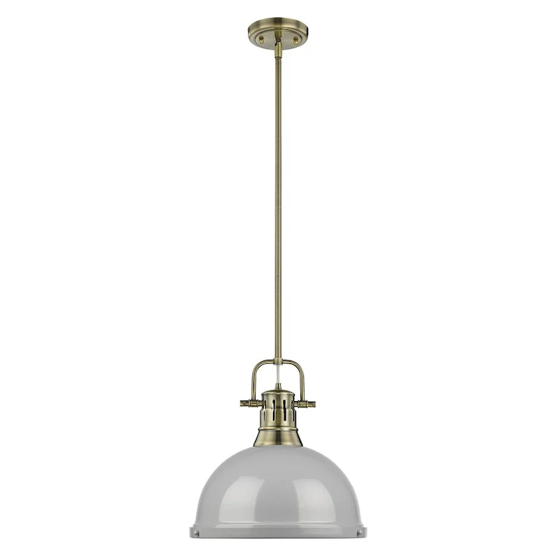 Golden Lighting Duncan Aged Brass 1-light Pendant
