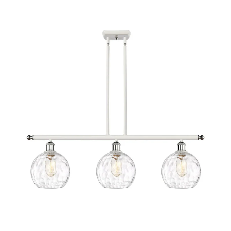 Innovations Lighting Athens Water Glass 3 Light 36  Island Light - 8  Shade
