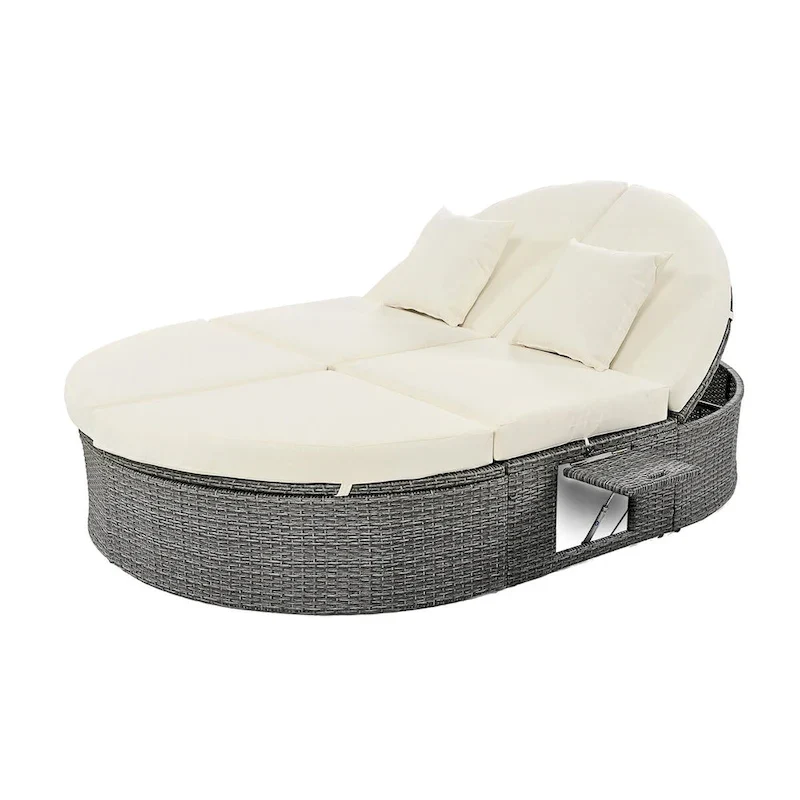 Patio 2-Person Daybed with Cushions and Pillows