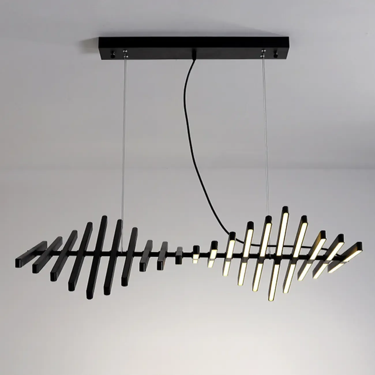 Stylish Linear Acrylic Island Pendant Light in Remote Control