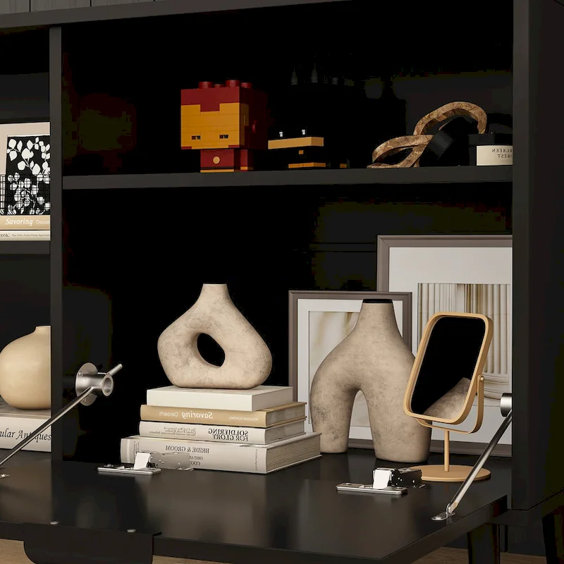 Ambient Electric Fireplace and Durable TV Stand Energy Efficient