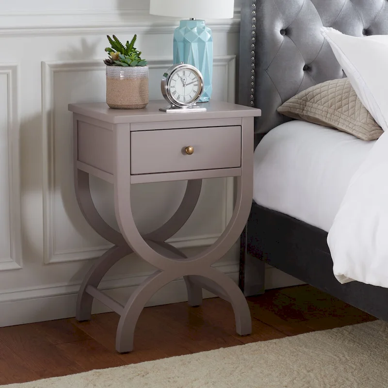 SAFAVIEH Liller 1-Drawer Accent Table Nightstand (Fully Assembled) - 18 W x 15 D x 27 H - 18Wx15Dx27H
