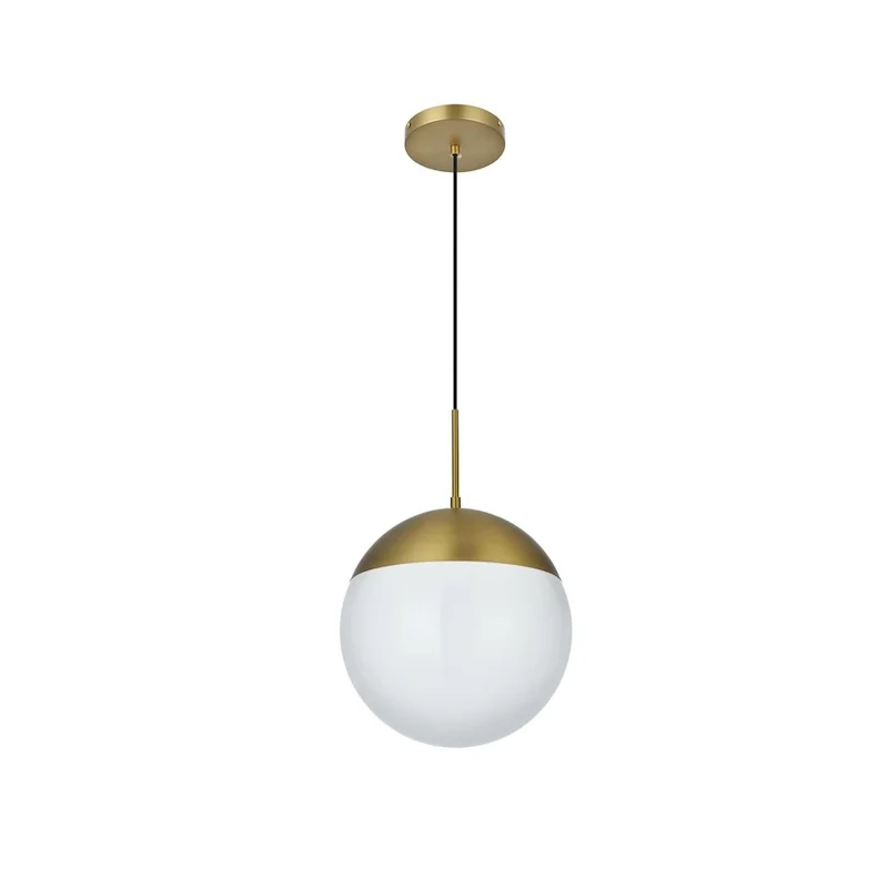 Elegant Lighting Eclipse Single Light 12  Wide Pendant with Frosted