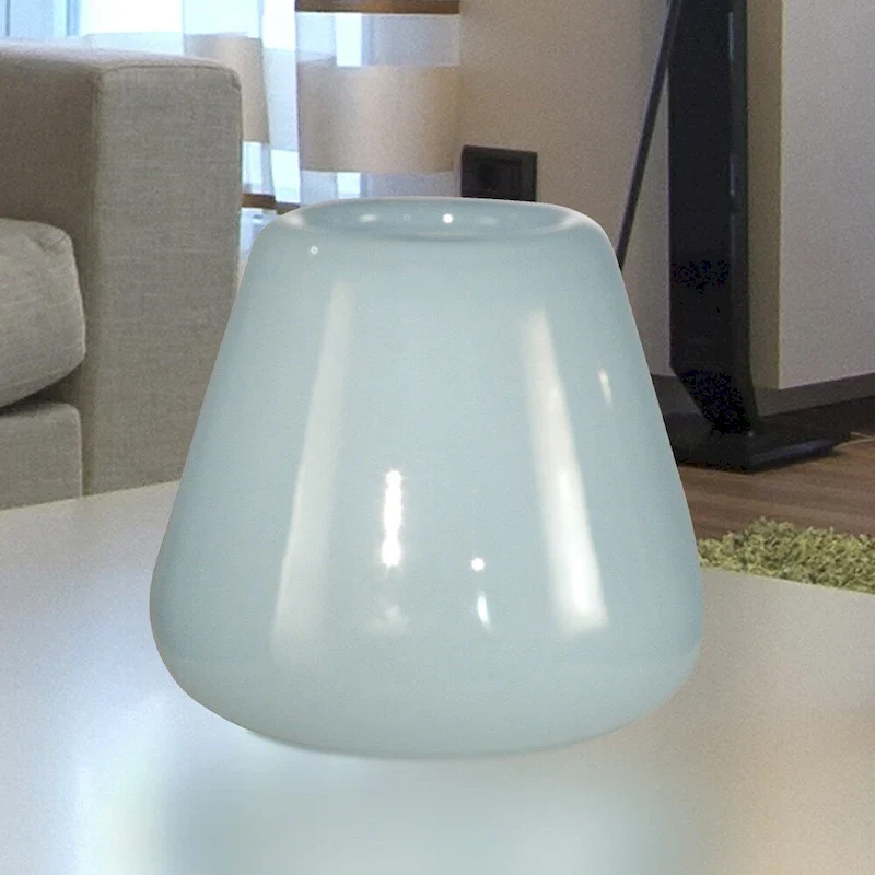 Springdale 7.5 H Tobias White Hand Blown Art Glass Vase