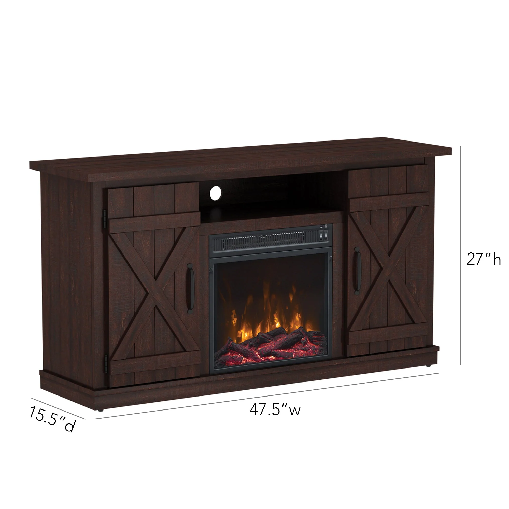 Cottonwood Electric Fireplace TV Stand Media Console