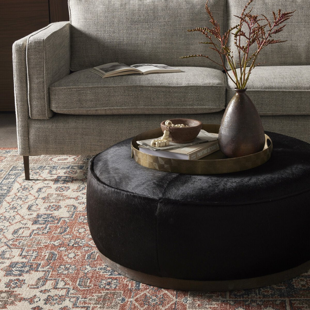Sinclair Large Round Ottoman.