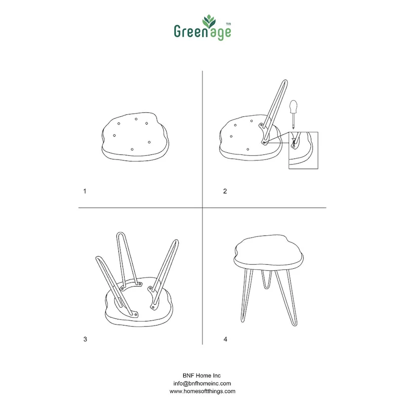 Cedar Roots Naturally Shaped Small Stand with 3 Hairpin Legs - 13.5 x 12 x 19