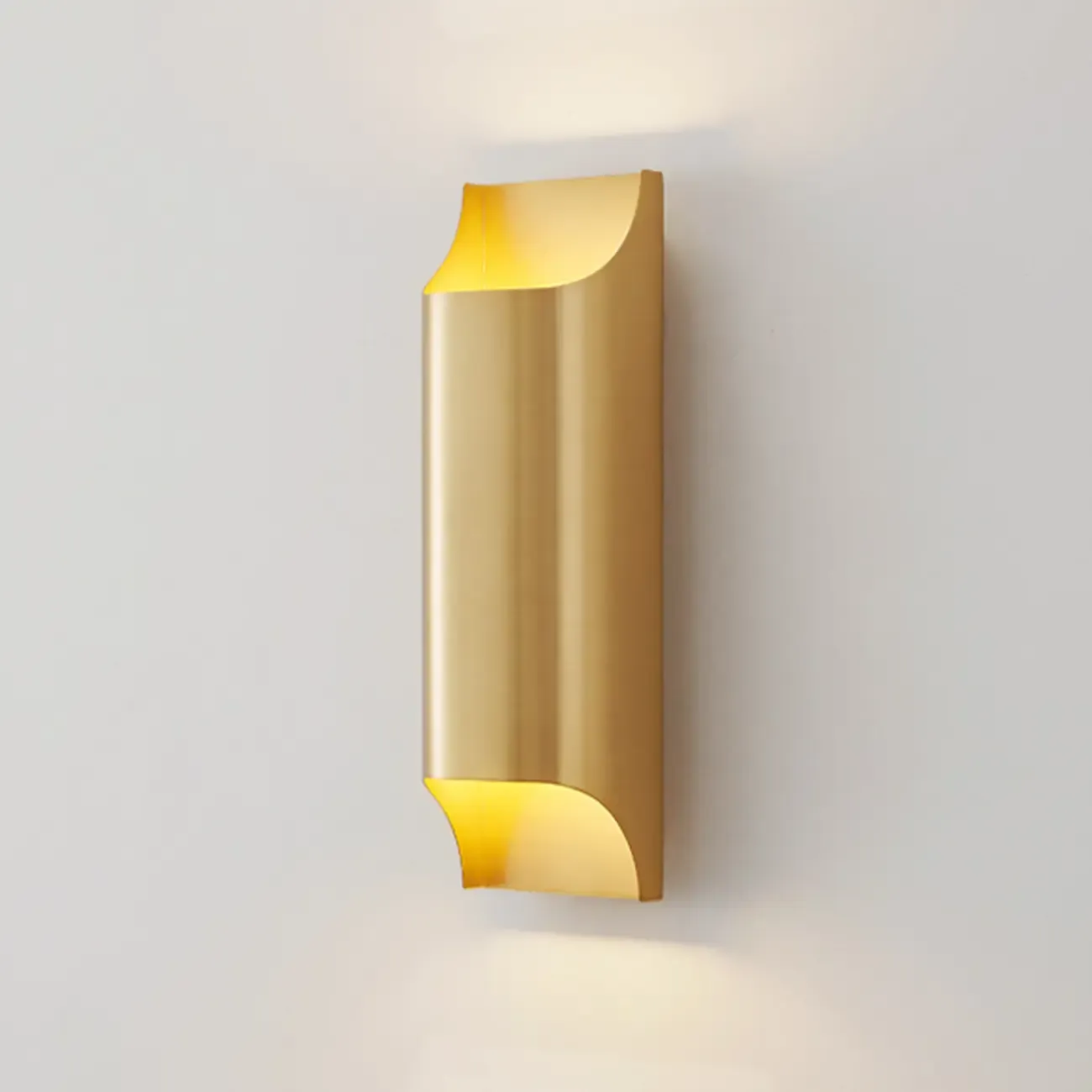 2-Light Copper LED Wall Lamp in Gold/Black Finish